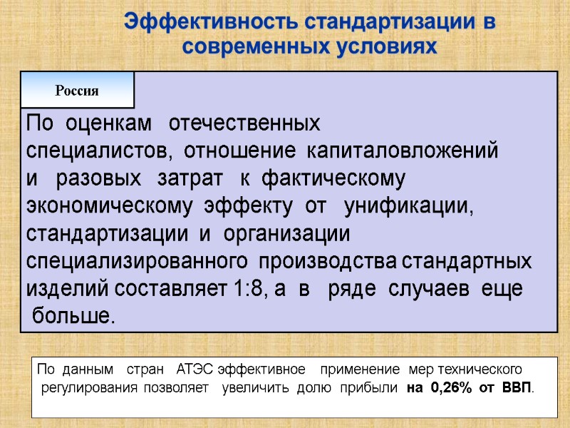 По  оценкам   отечественных специалистов,  отношение  капиталовложений и  